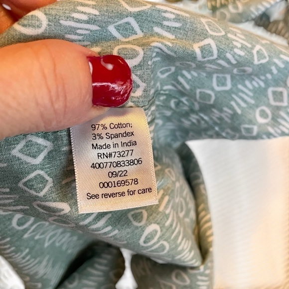 Sonoma Short Sleeve Men’s Green Pattered Shirt-Size 4XB - Picture 7 of 13